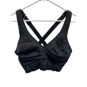 Athleta Black Sports‎ Bra Strappy Size L Adjustable